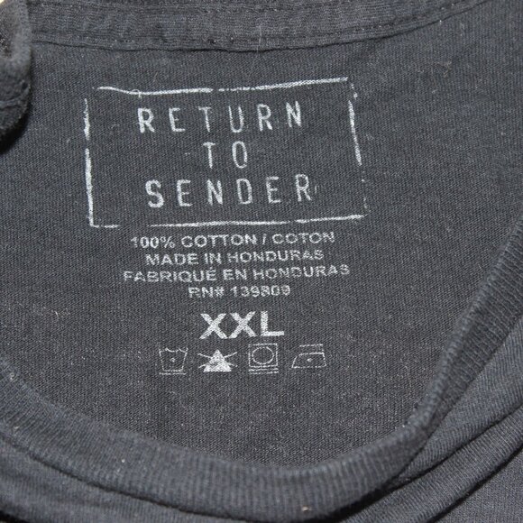 Men’s XXL Return To Sender Floral Asian Inspired T-Shirt Crew Neck 100% Cotton - Picture 3 of 5